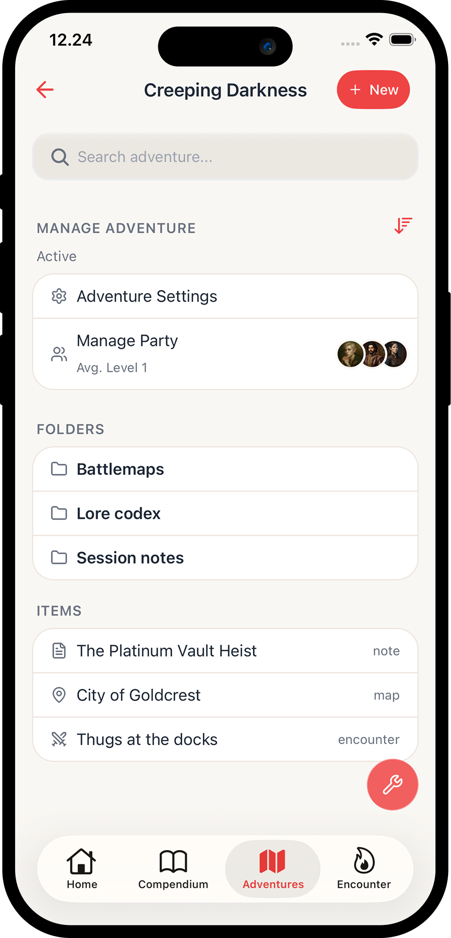 Questweaver app screenshot
